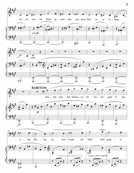 BRAHMS: Die Nonne und der Ritter, Op. 28 no. 1 (transposed to F-sharp minor)
