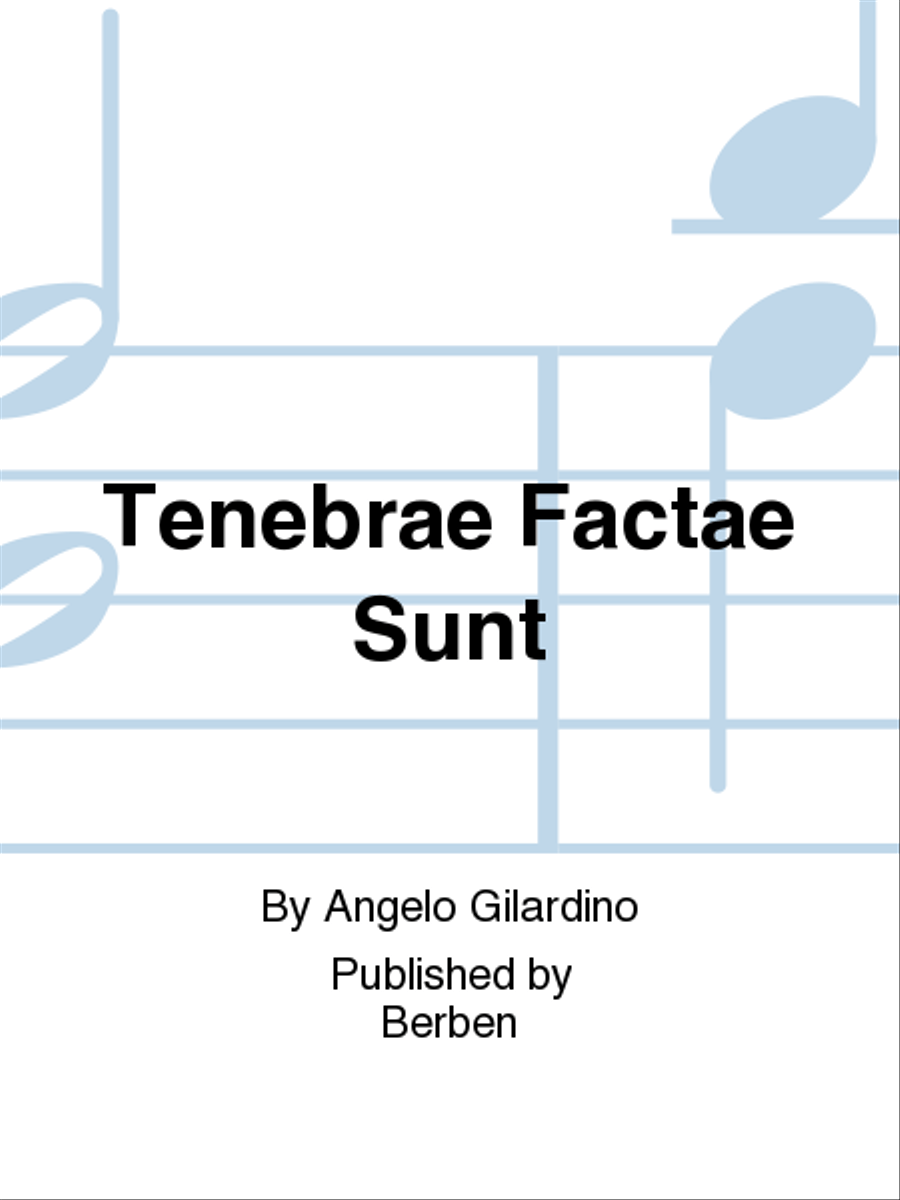 Tenebrae Factae Sunt School and Community scores gallery preview page 1