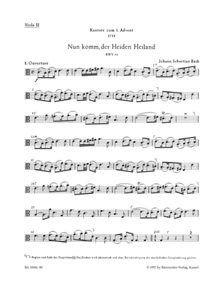 Book cover for Nun komm, der Heiden Heiland, BWV 61