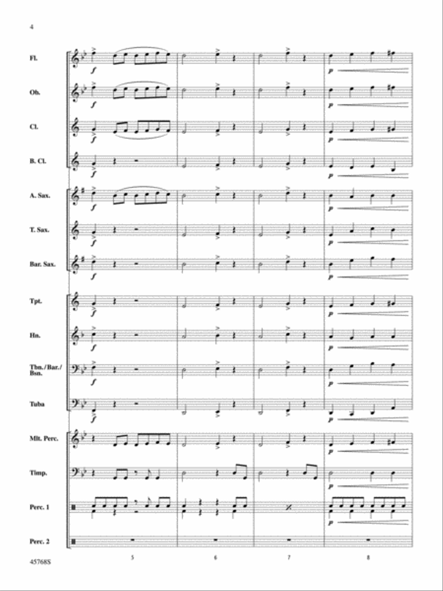 ¡El Tiburón!: Score ¡El Tiburón!: Score Concert Band scores gallery preview page 4