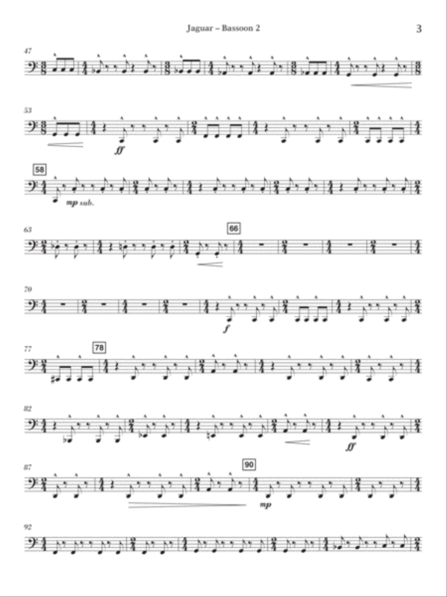 Jaguar - Bassoon 2 Concert Band scores gallery preview page 2