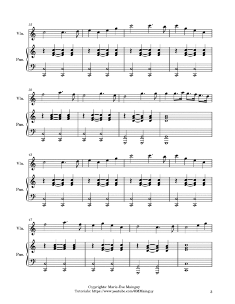 Scotland The Brave Violin Solo scores gallery preview page 3