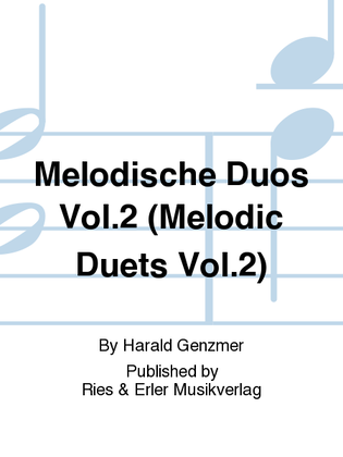 Book cover for Melodische Duos Vol. 2