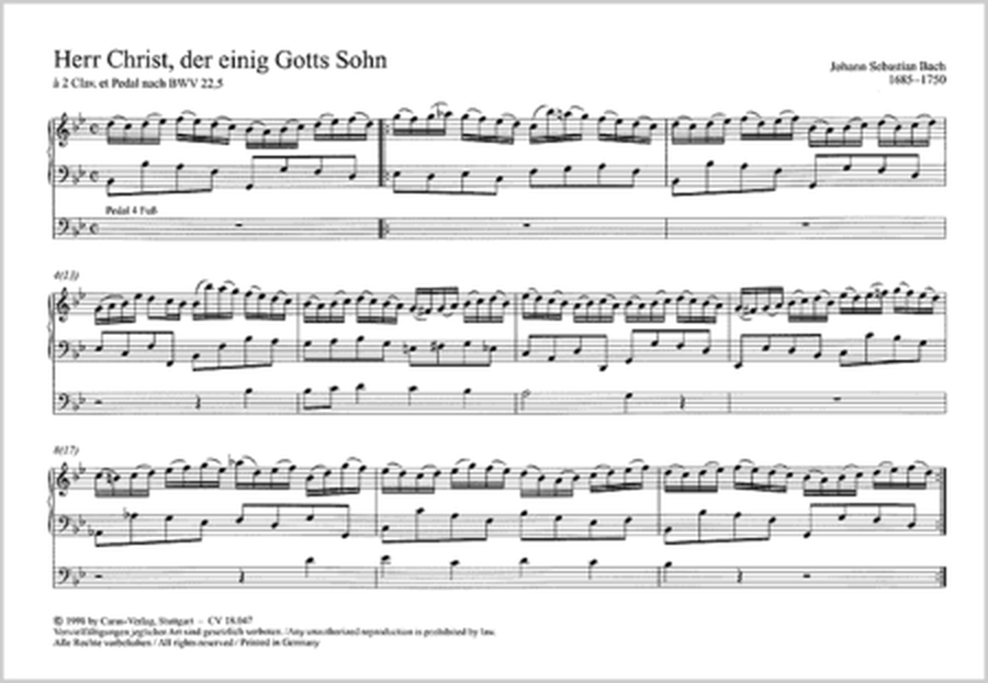Six Organ Chorales a la Schubler based on cantata movements