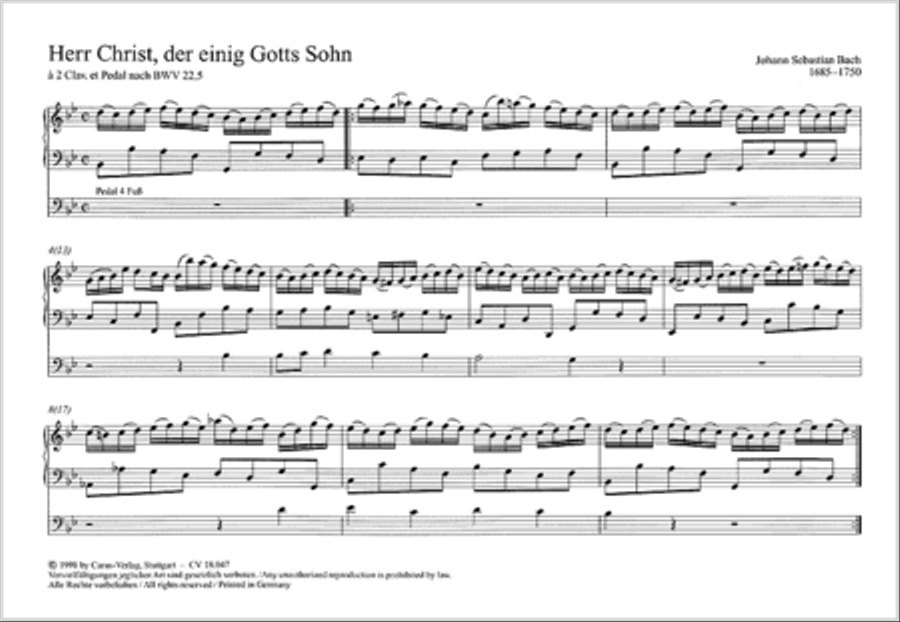 Six Organ Chorales a la Schubler based on cantata movements