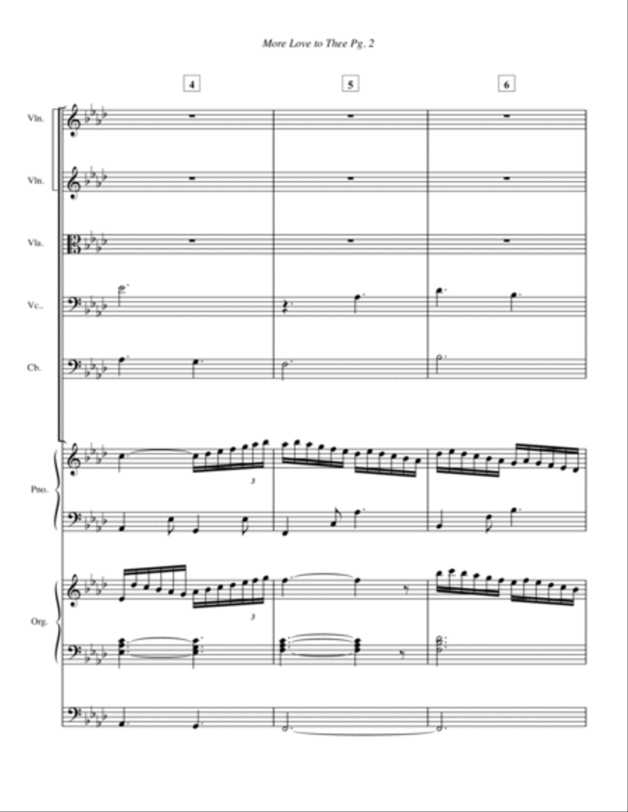 More Love to Thee2--Piano/Organ/Strings.pdf String Orchestra scores gallery preview page 3