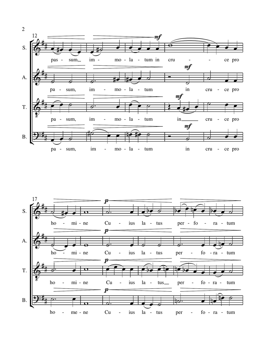 Ave Verum Corpus SATB Choir - A Capella (Mixed Choir) 4-Part scores gallery preview page 2