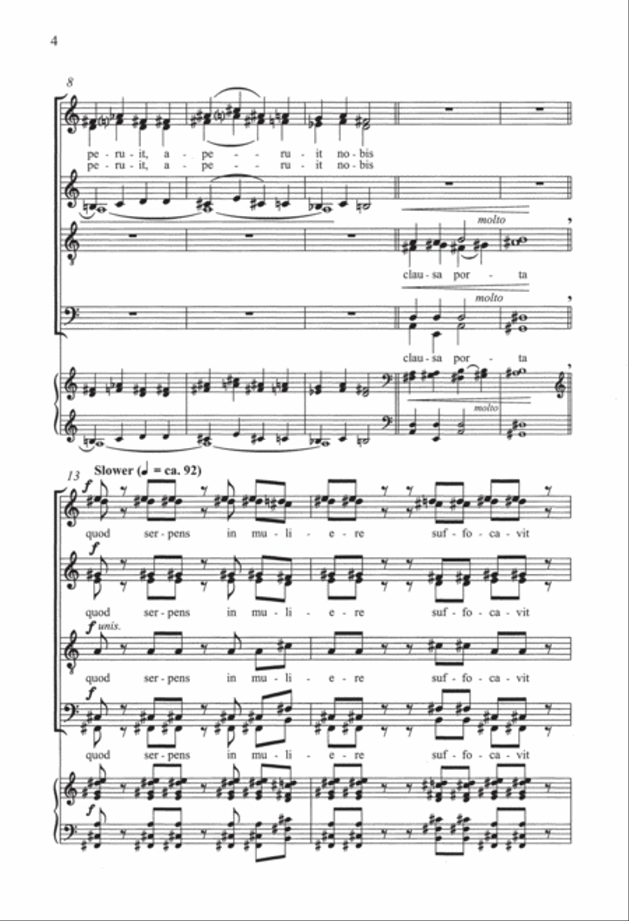 The Hildegard Motets: 3. Hodie aperuit Divisi scores gallery preview page 4