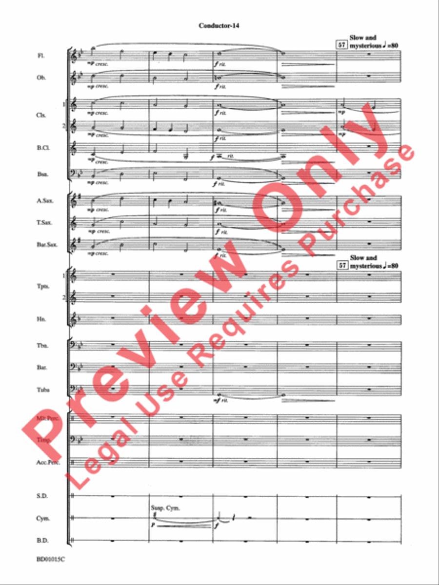 Ash Lawn Echoes (An Overture for Band) Concert Band scores gallery preview page 17