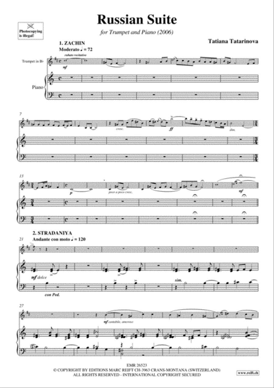 Russian Suite Trumpet Solo scores gallery preview page 4