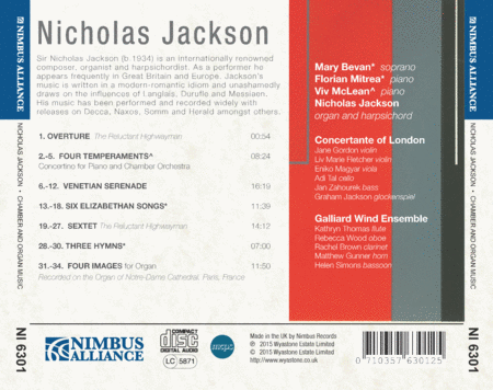 Jackson: Chamber & Organ Music