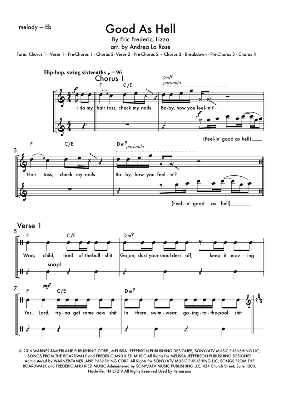 Good As Hell Woodwind Duet scores gallery preview page 1