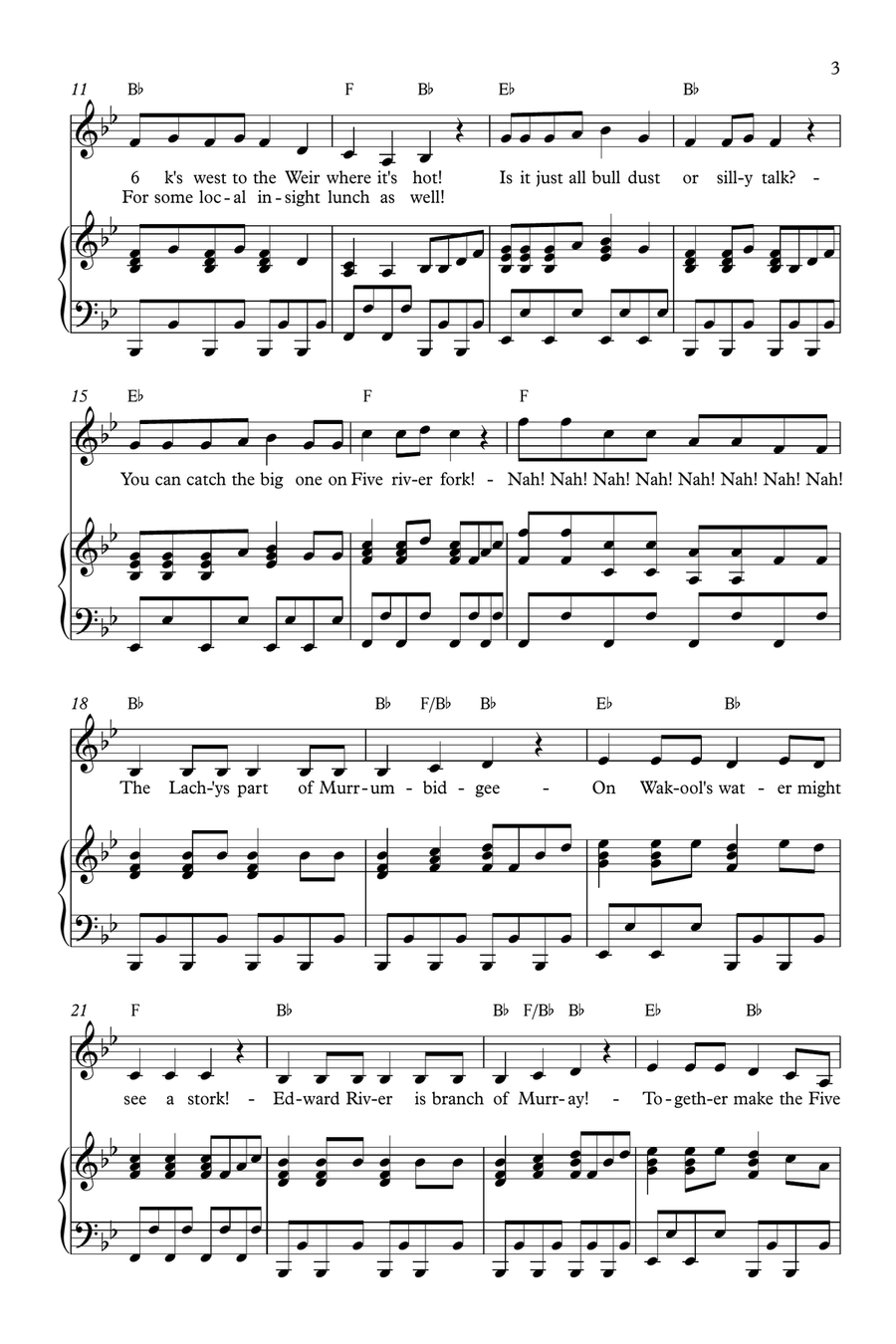 The Five River Fork! The Five River Fork! Piano, Vocal scores gallery preview page 3