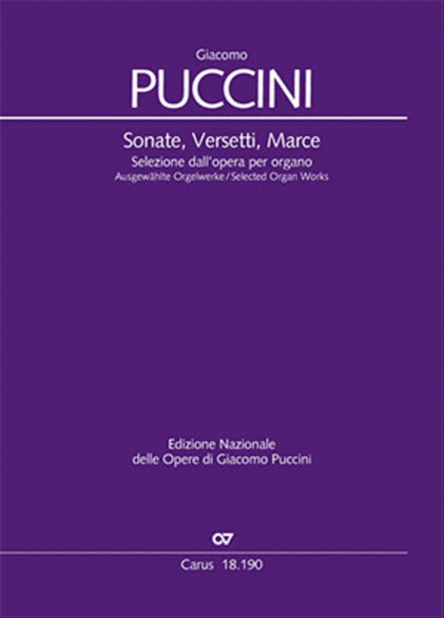 Puccini: Sonate, Versetti, Marce. Selected Organ Works