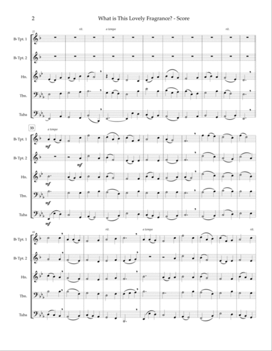 What is This Lovely Fragrance? - French Noel arranged for brass quintet Brass Quintet scores gallery preview page 4