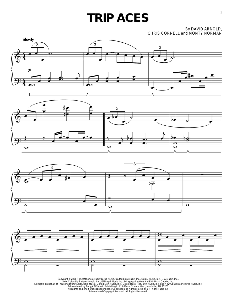 Trip Aces Piano Solo scores gallery preview page 1