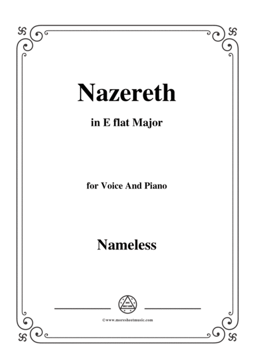 Nameless-Christmas Carol,Nazereth,in E flat Major,for voice and piano image number null