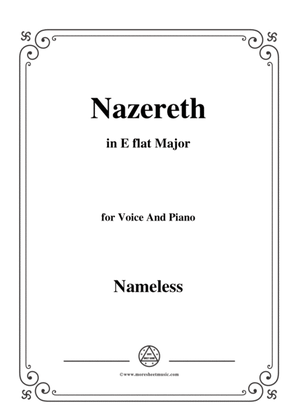 Book cover for Nameless-Christmas Carol,Nazereth,in E flat Major,for voice and piano
