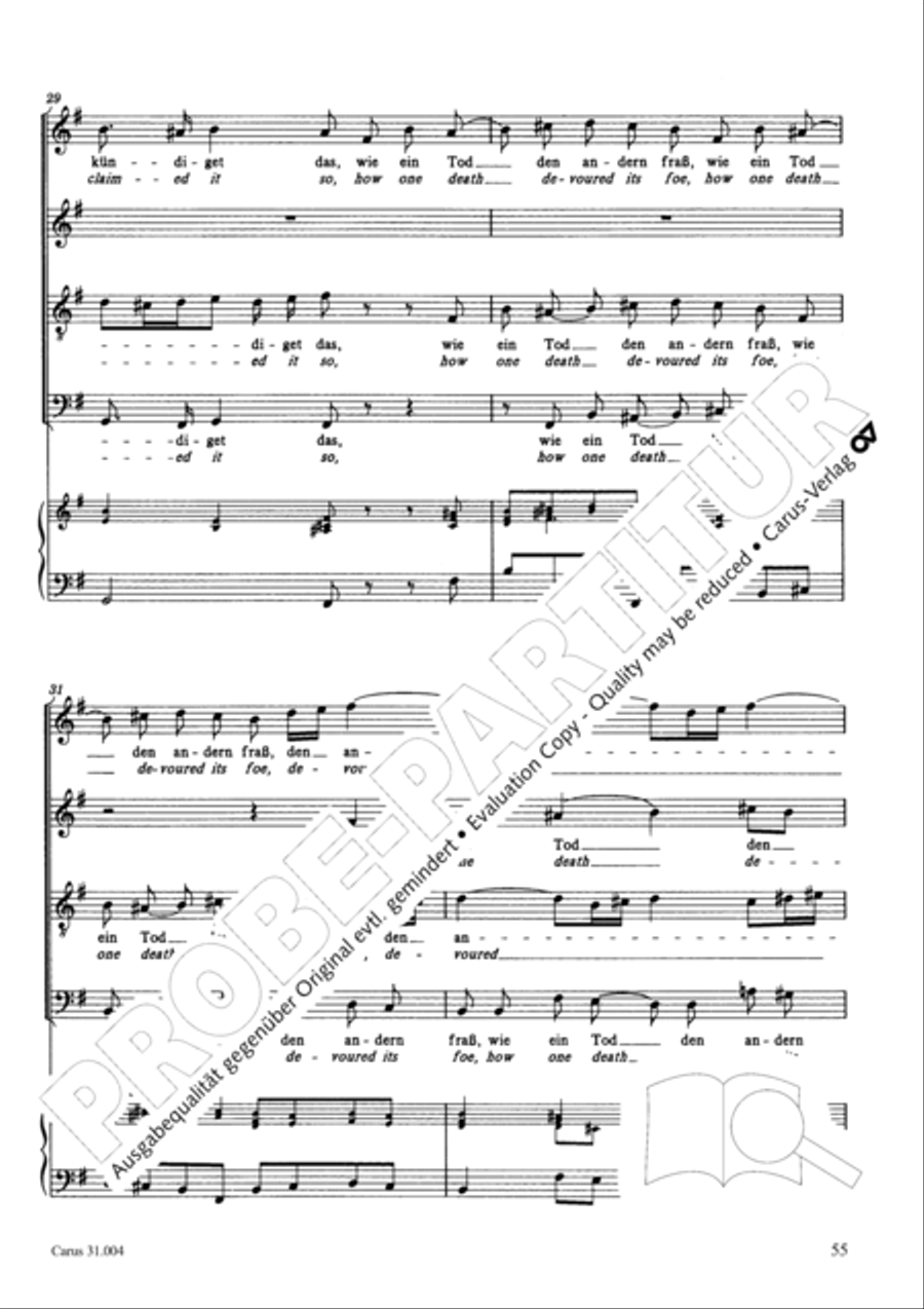 Christ lay in death's cold prison (Christ lag in Todesbanden) 4-Part scores gallery preview page 56