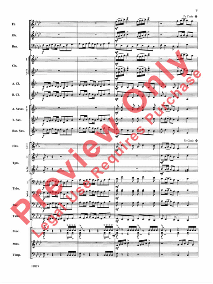 Grays Harbor March Concert Band scores gallery preview page 10
