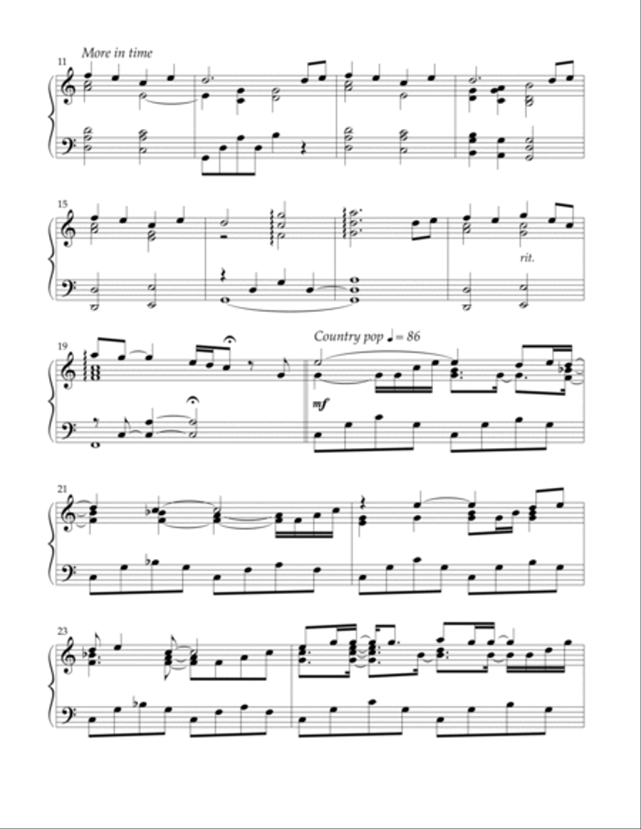 I Miss The Mountains Piano Solo scores gallery preview page 2