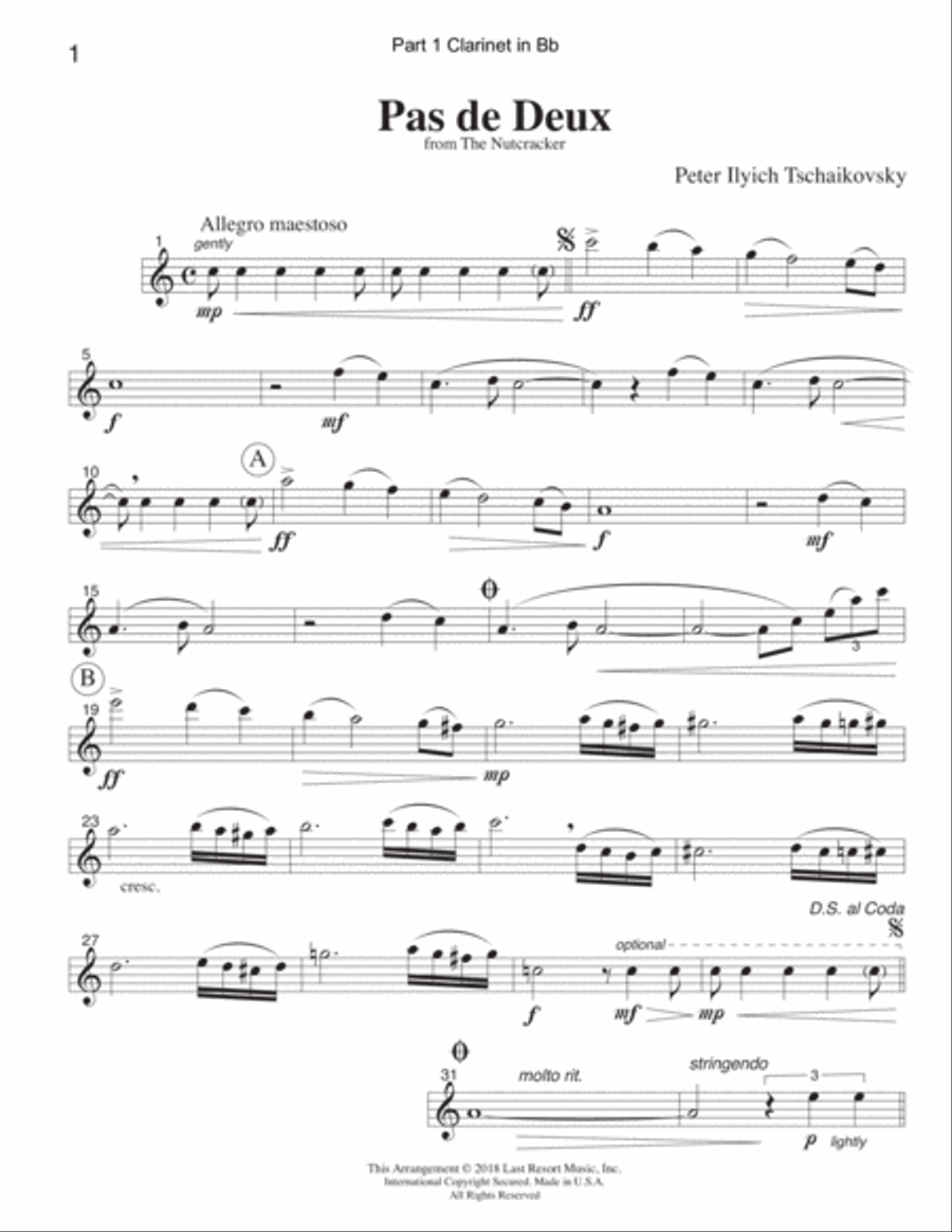 Pas de Deux from the Nutcracker for String Trio (or Wind Trio or Mixed Trio) Woodwind Trio scores gallery preview page 5