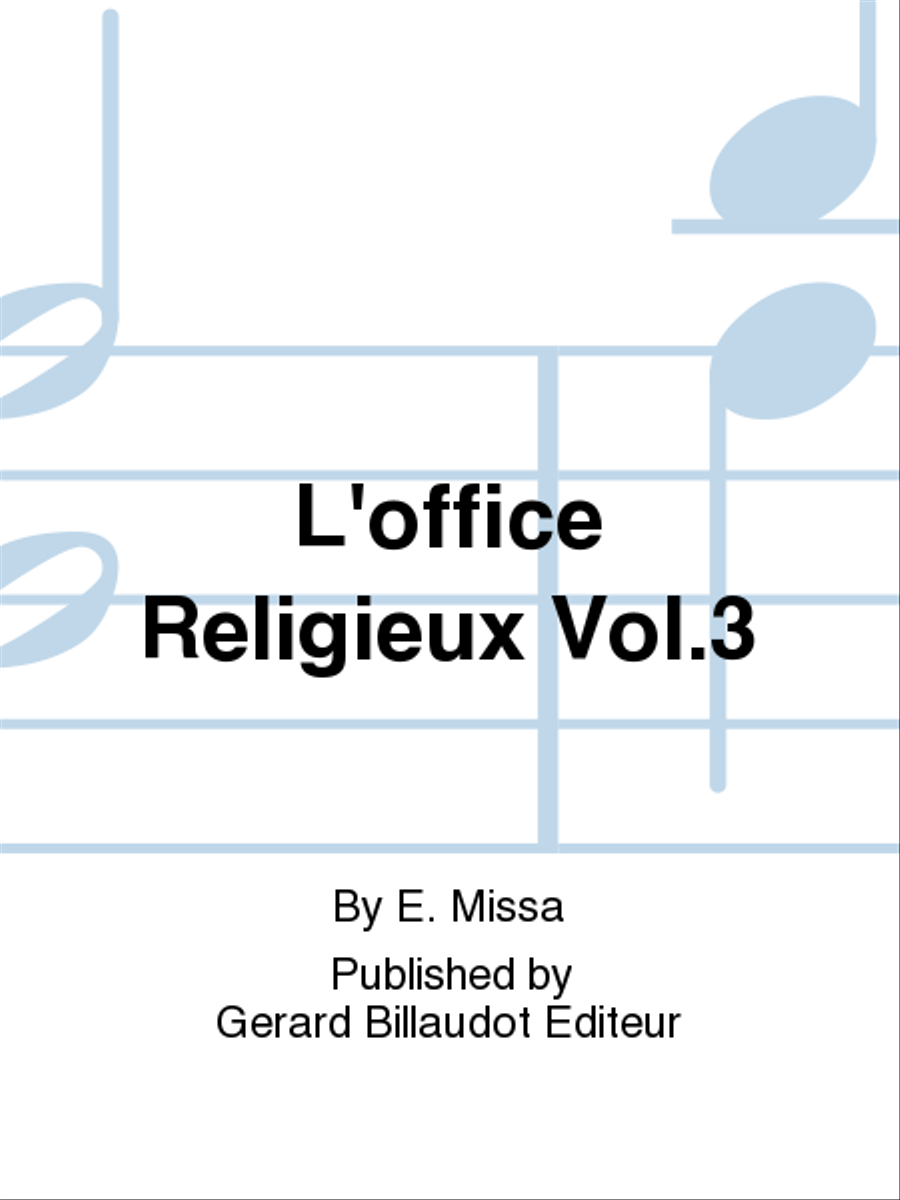 L'Office Religieux Vol. 3 Organ Solo scores gallery preview page 1
