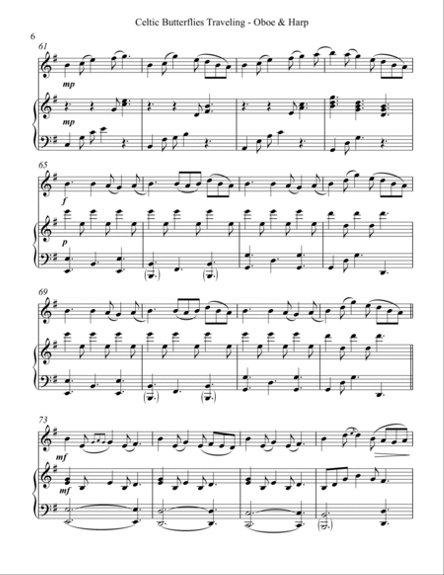Celtic Butterflies Traveling, Duet for Oboe and Harp image number null