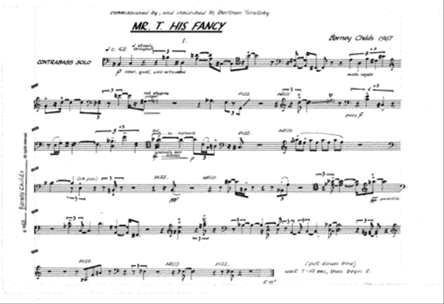 [Childs] Mr. T. His Fancy Double Bass scores gallery preview page 4