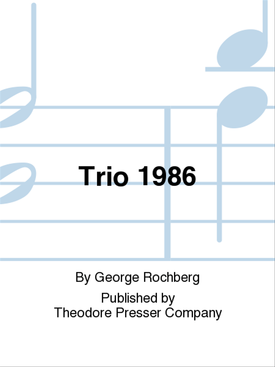 Trio (1985) Trio (1985) Piano Trio scores gallery preview page 1