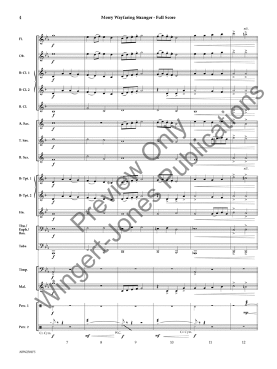 Merry Wayfaring Stranger Merry Wayfaring Stranger Concert Band scores gallery preview page 5