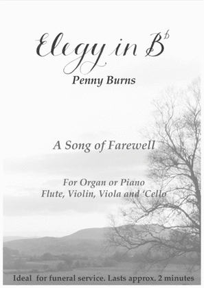 Elegy in Bb for organ Flute and strings