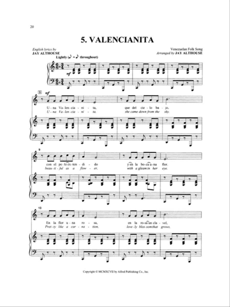International Folk Songs for Solo Singers Medium-Low Voice scores gallery preview page 4