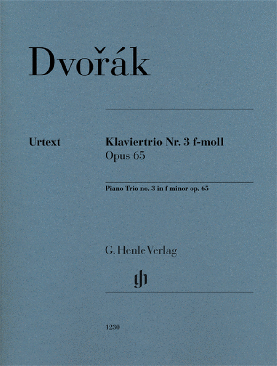 Piano Trio No. 3 in F minor, Op. 65 Piano Trio scores gallery preview page 1