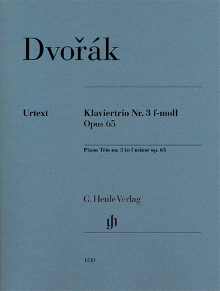 Book cover for Piano Trio No. 3 in F minor, Op. 65