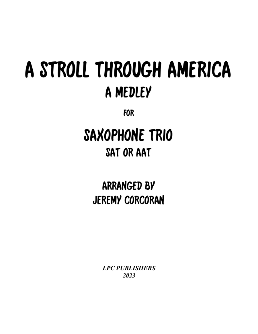 A Stroll Through America for Saxophone Trio Woodwind Trio scores gallery preview page 1