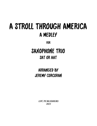 Book cover for A Stroll Through America for Saxophone Trio