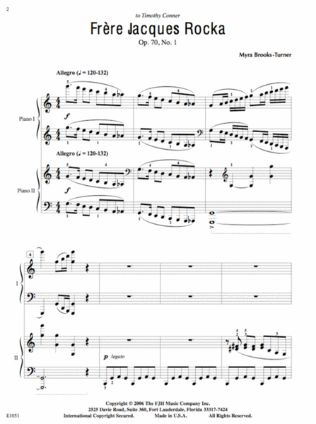 Frère Jacques Rocka, Op. 70, No. 1