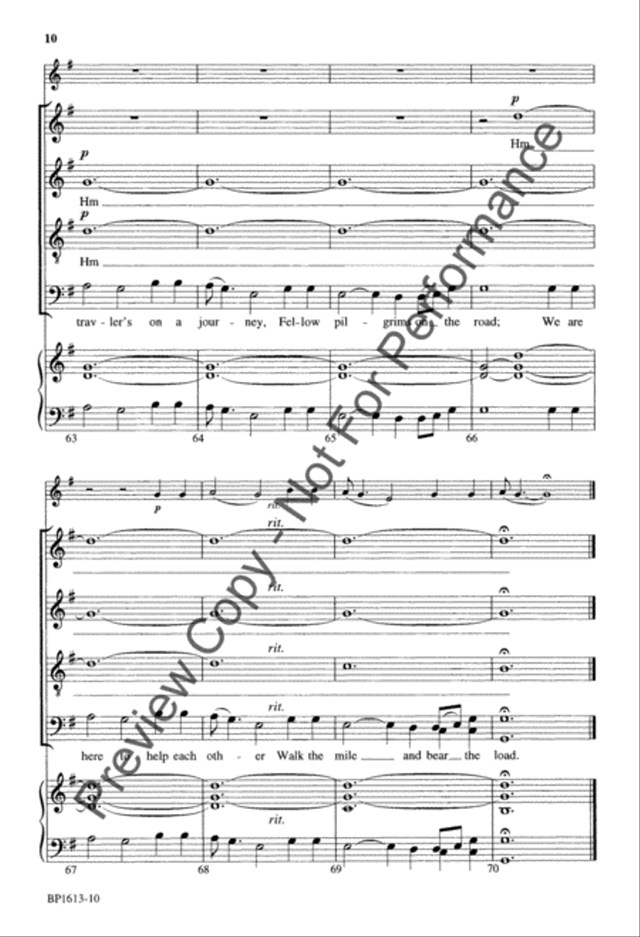 We Are Trav'lers On a Journey 4-Part scores gallery preview page 11