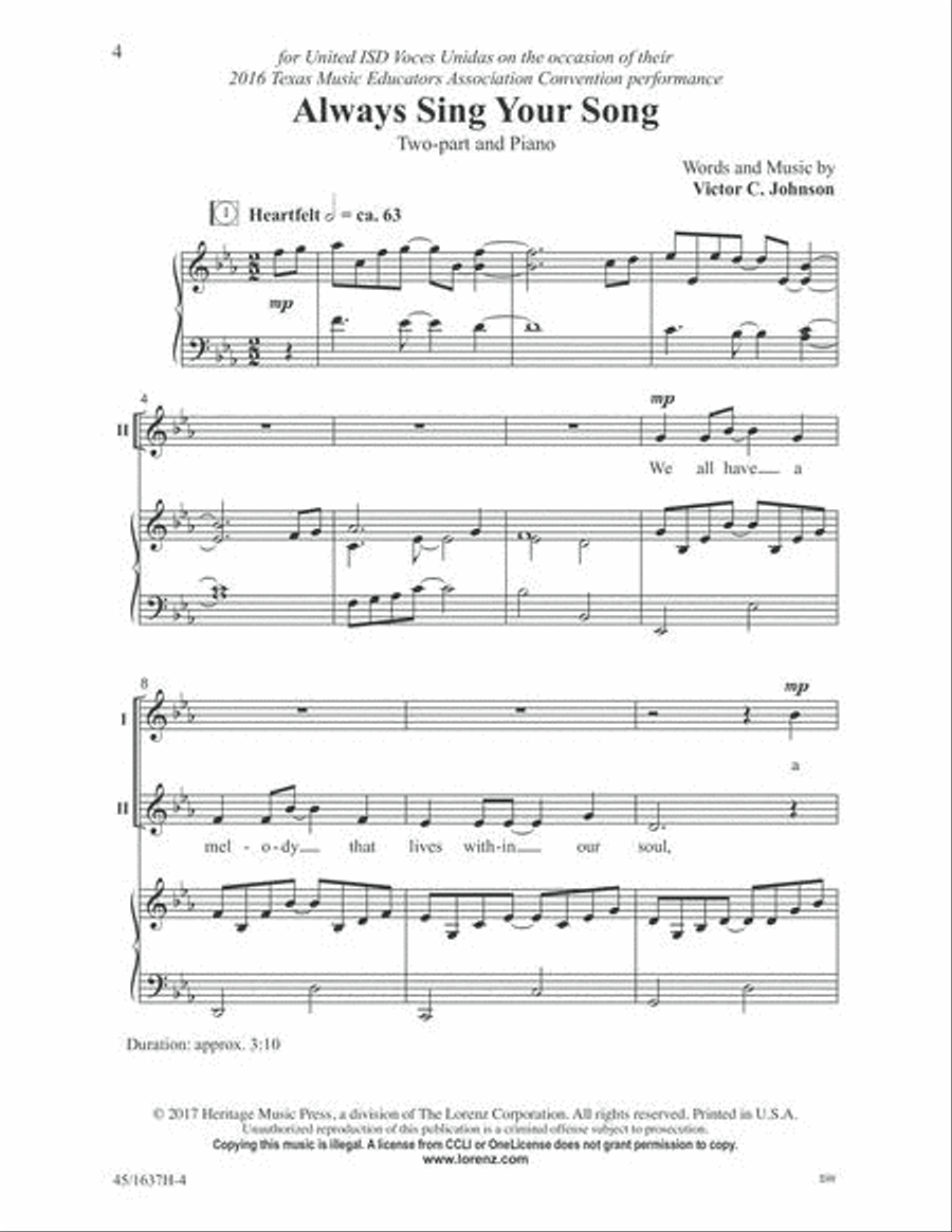 Let's Sing! Volume One 2-Part scores gallery preview page 4