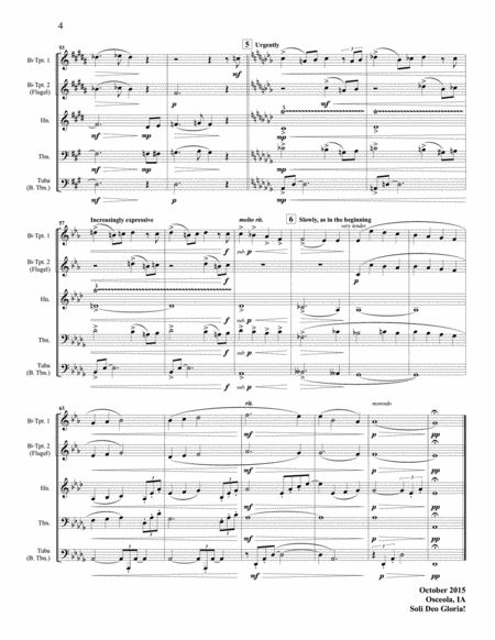 Urlicht (Mahler) for Brass Quintet image number null