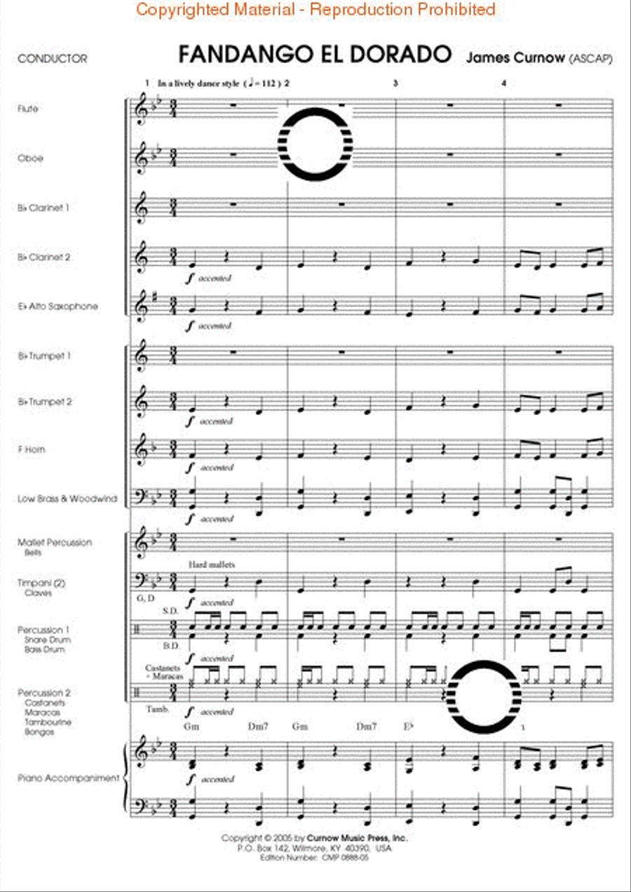 Fandango El Dorado Fandango El Dorado Concert Band scores gallery preview page 2