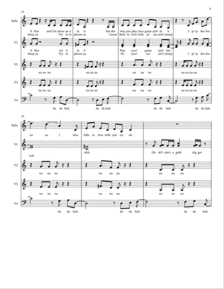 Fuck You 4-Part scores gallery preview page 4