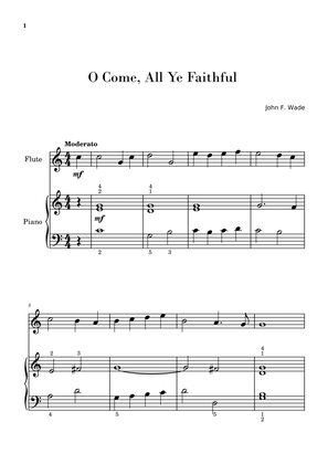 O Come, All Ye Faithful (Easy Flute with Piano Accompaniment)