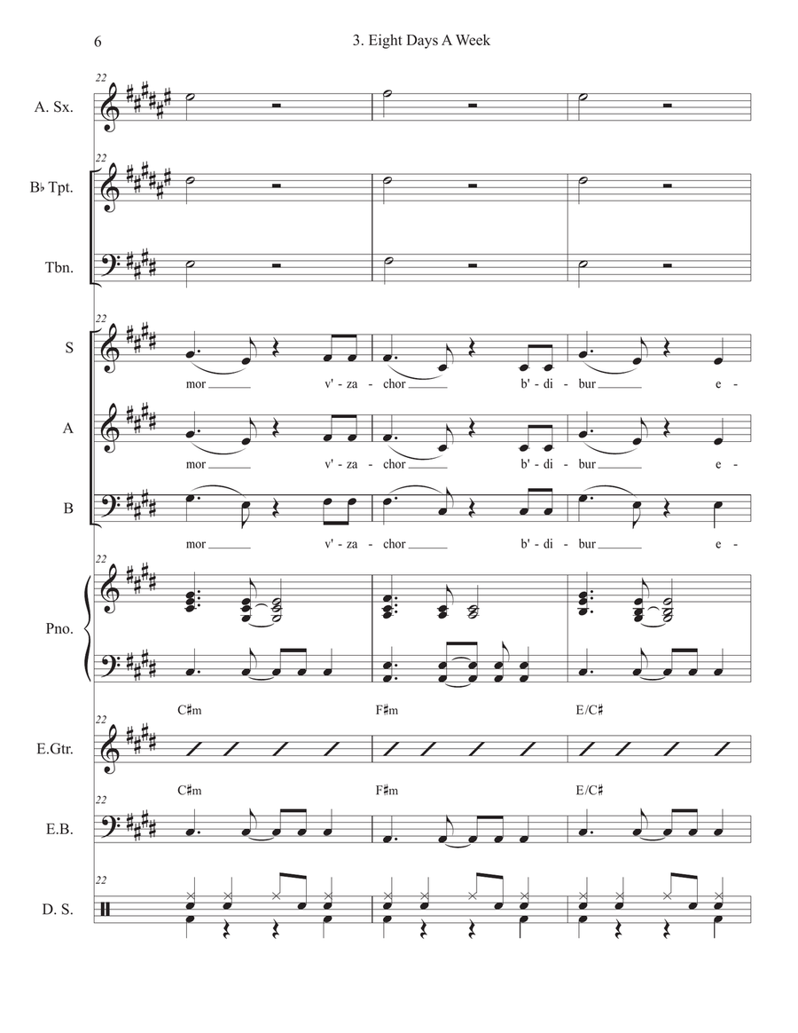 Eight Days A Week Voice scores gallery preview page 6