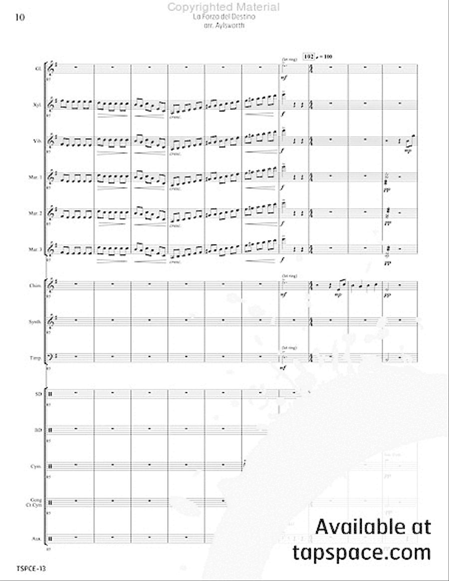 La Forza del Destino La Forza del Destino Percussion Ensemble scores gallery preview page 13