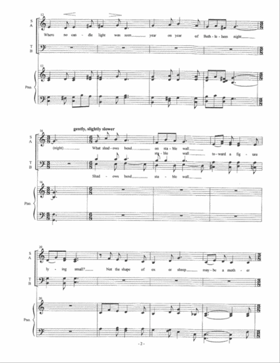 Shadows Bend in Candlelight 4-Part scores gallery preview page 3
