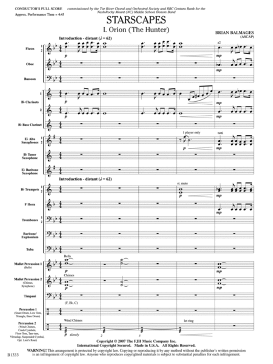 Starscapes: Score Concert Band scores gallery preview page 4