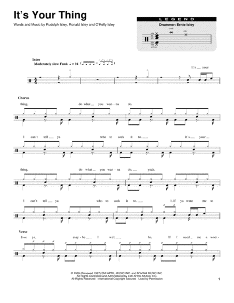 It's Your Thing It's Your Thing Drum Set scores gallery preview page 1