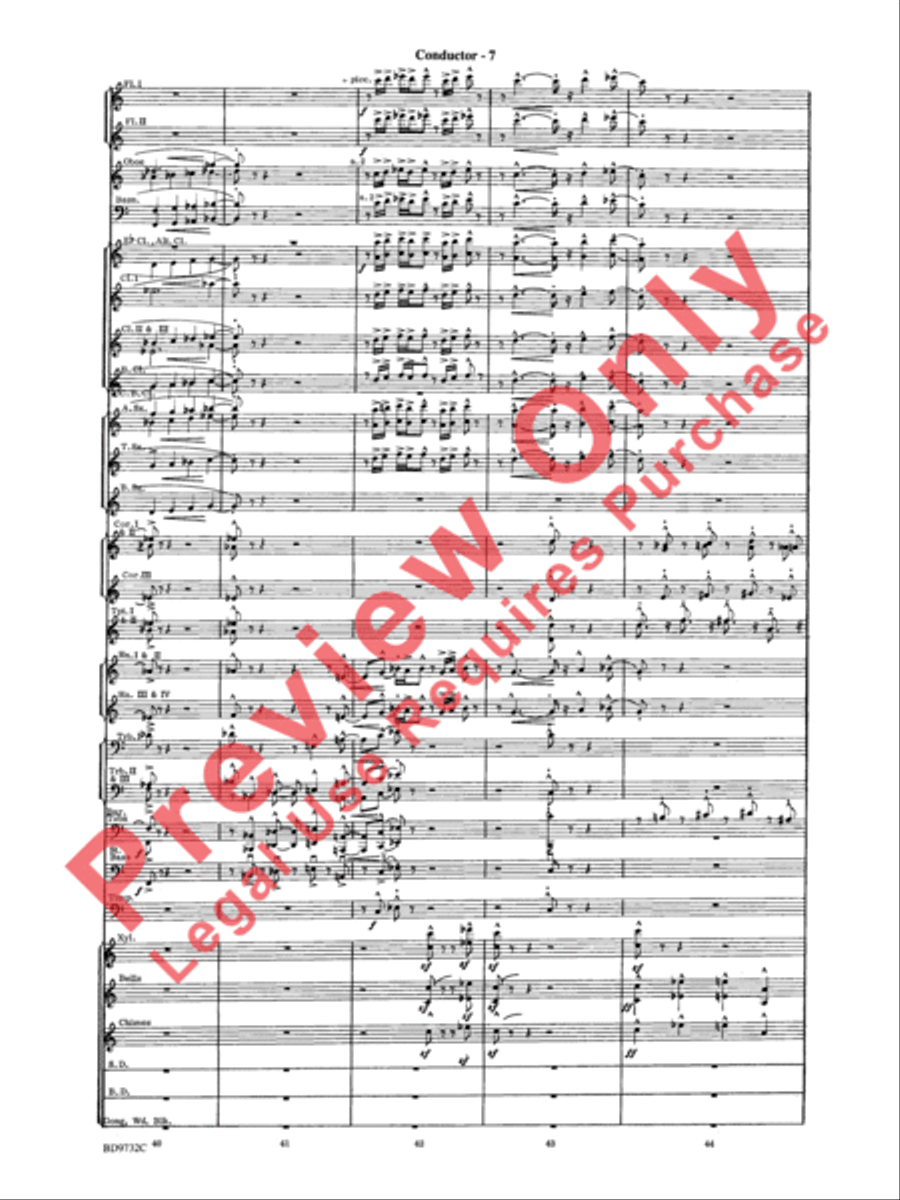 Symphonic Movement Concert Band scores gallery preview page 9